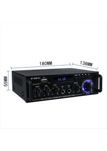 Amplifikatör Bt 298 Pro Ev Sineması Amplifikatörü Karaoke Çift Kanallı Stereo Bluetooth 5 0 Maksimum 800W Yeni Yükseltme Abd Fişi (Yurt Dışından) fiyatları