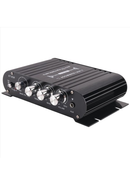 ST-838 Hıfı Amplifikatör 2 1 Kanal Araç Mp3 Mini Amp Aux Giriş Yüksek ve Düşük Bas Ayarı Süper Bas 20WX2+40W Amplifikatör (Yurt Dışından)