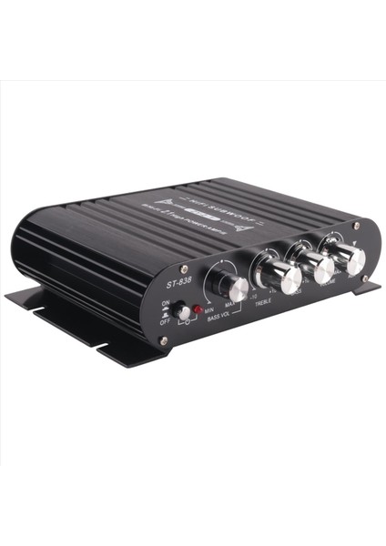 ST-838 Hıfı Amplifikatör 2 1 Kanal Araç Mp3 Mini Amp Aux Giriş Yüksek ve Düşük Bas Ayarı Süper Bas 20WX2+40W Amplifikatör (Yurt Dışından) fiyatları