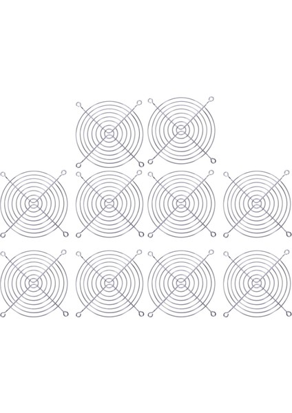 10X Pc Dc Fan Grill Koruyucu Metal Parmak Koruma 120MM 12CM Gümüş Ton (Yurt Dışından)