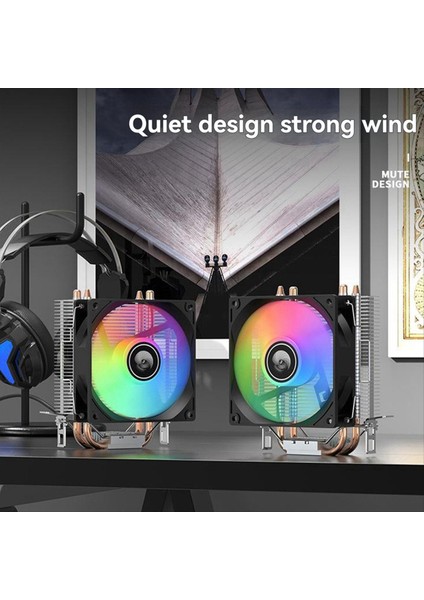 A200 Çift Isılı Boru Hava Soğutma Radyatörü Çok Platform Sessiz Cpu Radyatör 92MM Rgb Sessiz Fan ile Cpu Soğutucu (Yurt Dışından) fırsatları