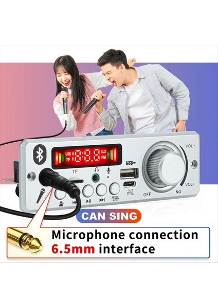 Bluetooth Mp3 Wav Kod Çözücü Panosu 80W Amplifikatör Handfree Araba Ses Mikrofonu USB Tf Fm Radyo Mp3 Oyuncu Hoparlörü Dc 12V (Yurt Dışından) fiyatları
