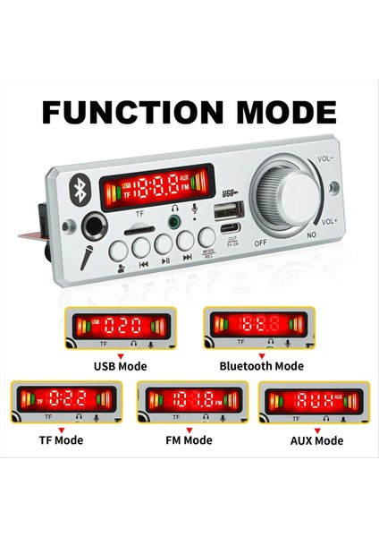 Bluetooth Mp3 Wav Kod Çözücü Panosu 80W Amplifikatör Handfree Araba Ses Mikrofonu USB Tf Fm Radyo Mp3 Oyuncu Hoparlörü Dc 12V (Yurt Dışından) modelleri