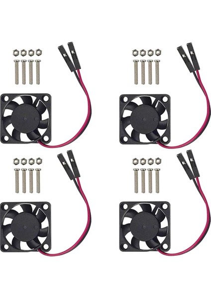 4pcs Fırçasız Cpu Soğutma Fanı Ispinin Soğutucu Radyatörü Ahududu Pi4 Pi3 B+ Pi 3 Pi 2 Pi 1 B+ (Yurt Dışından)