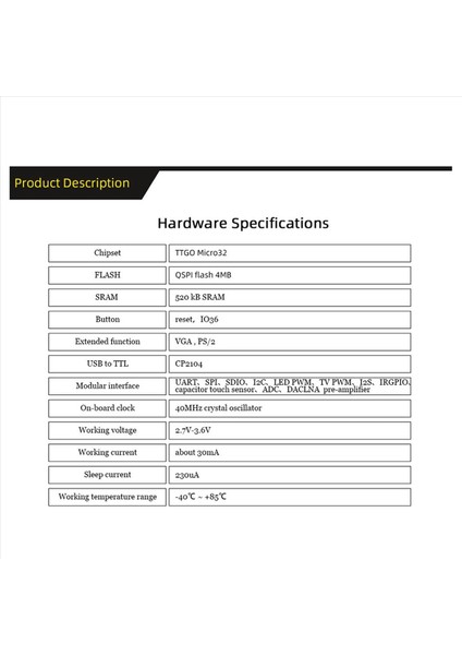 2x Fabgl VGA32 VGA ESP32 Psram Module V1 4 Denetleyici Ps/2 Fare Klavye Grafikleri Kütüphane Oyunu Ansı/vt (Yurt Dışından) fırsatları