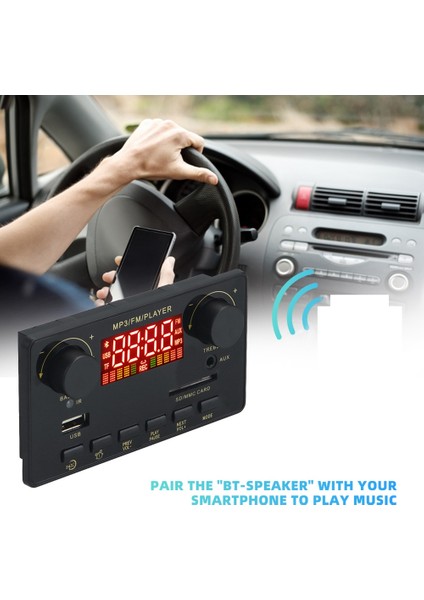 2X40W Amplifikatör Bluetooth 5 0 Mp3 Pansiyonu Wav Decoder Tahtası 12V Araba Fm Radyo Modülü Desteği Tf USB Aux Handsfree (A) (Yurt Dışından) fiyatları