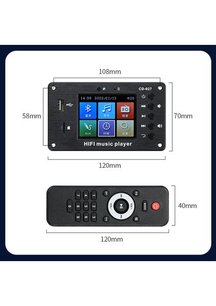 2 8 Inç Renkli Ekran Bluetooth 5 1 Araç Senkronizasyonu Kayıpsız Kod Çözme Tahta Çalar Saat Fm Ses Kodlayıcı (Yurt Dışından) fiyatları