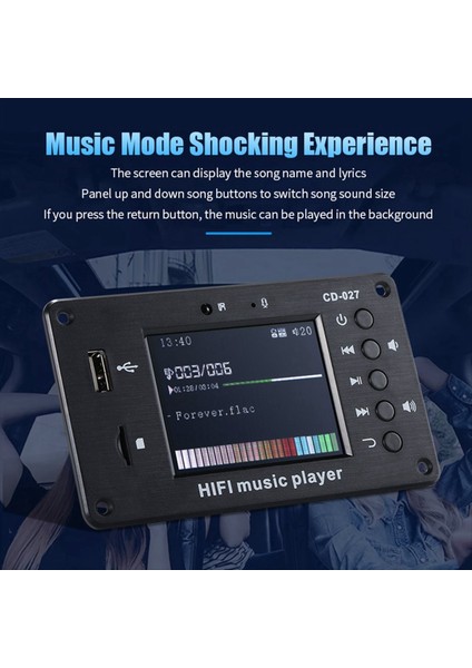 2 8 Inç Renkli Ekran Bluetooth 5 1 Araç Senkronizasyonu Kayıpsız Kod Çözme Tahta Çalar Saat Fm Ses Kodlayıcı (Yurt Dışından) fırsatları