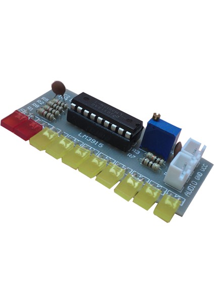 LM3915 Ses Seviyesi Göstergesi Dıy Kit 10 LED Ses Ses Spektrum Analizör Seviye Gösterge Kiti Seçmenlik Lehimleme (Yurt Dışından)
