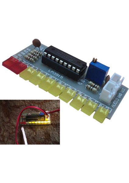LM3915 Ses Seviyesi Göstergesi Dıy Kit 10 LED Ses Ses Spektrum Analizör Seviye Gösterge Kiti Seçmenlik Lehimleme (Yurt Dışından) fiyatları