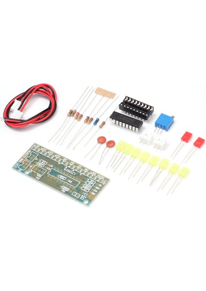 LM3915 Ses Seviyesi Göstergesi Dıy Kit 10 LED Ses Ses Spektrum Analizör Seviye Gösterge Kiti Seçmenlik Lehimleme (Yurt Dışından) indirimleri
