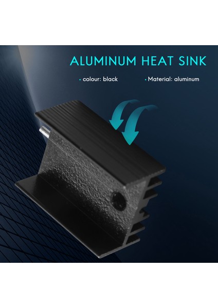10 Pcs 21X15X11MM Siyah Alüminyum Isı Lavabosu 220 To Mosfet Transistörler (Yurt Dışından) modelleri