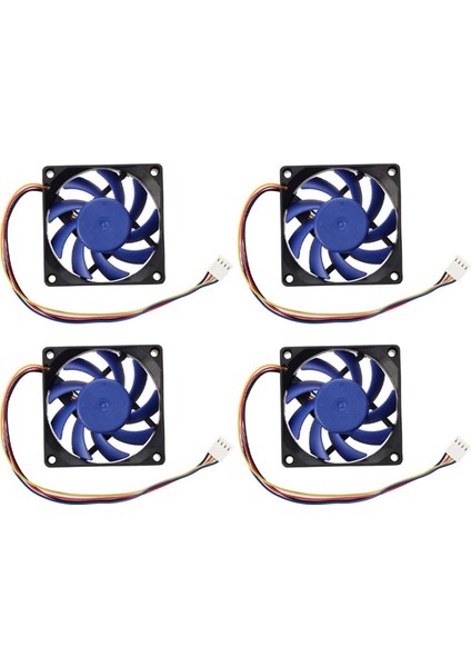 4x 12V Dc 32 70MM 4 Pimli Bilgisayar Kasası Cfm Pwm Cpu Pc Fan Mavisi ve Siyah (Yurt Dışından)