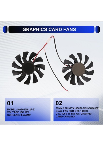75MM 2pin GTX1050TI Msı Geforce Gtx 1050TI GTX-1050-TI-4GT-OC Grafik Kartı Soğutma (Yurt Dışından) fırsatları