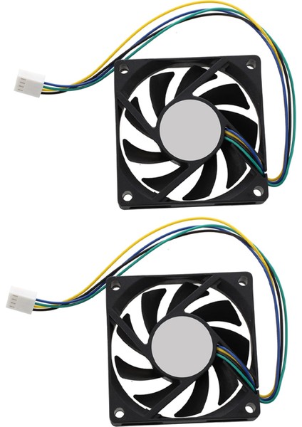 2x 70X70X15MM 12V 4 Pim Pwm Pc Bilgisayar Kılıfı Cpu Soğutucu Soğutma Fanı Siyah (Yurt Dışından)