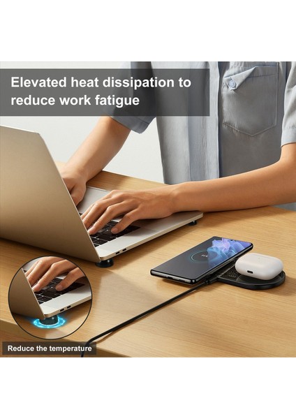 2 Adet Dizüstü Bilgisayar Dizüstü Bilgisayar Siyah Antiskid Serin Top Soğutucu Stand Ped (Yurt Dışından) fırsatları