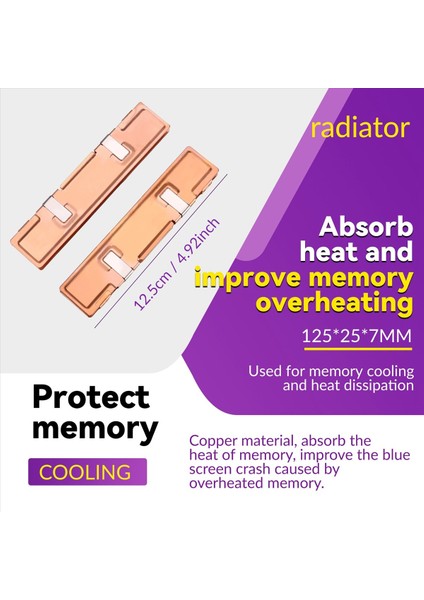 2pcs Ram Bellek Soğutucu Soğutma Isı Batağı Masaüstü Bellek Radyatörü Ddr2 Ddr3 Ddr4 (Yurt Dışından) fırsatları