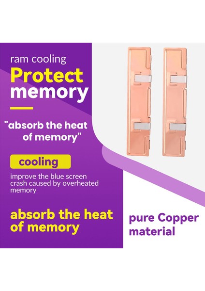 2pcs Ram Bellek Soğutucu Soğutma Isı Batağı Masaüstü Bellek Radyatörü Ddr2 Ddr3 Ddr4 (Yurt Dışından) indirimleri