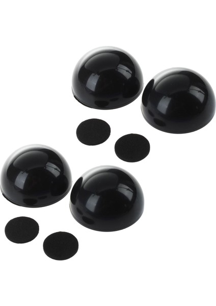 4 Adet Dizüstü Bilgisayar Dizüstü Bilgisayar Siyah Antiskid Serin Top Soğutucu Standı Ped (Yurt Dışından)