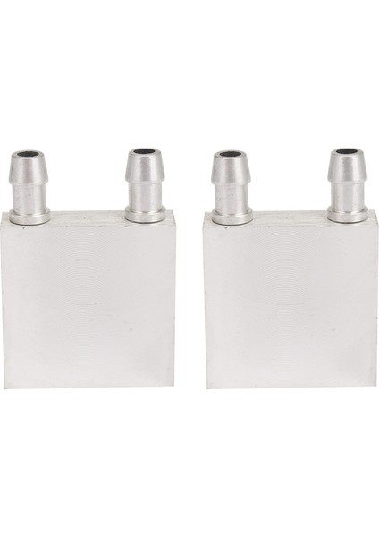 2x Birincil Alüminyum Alaşımlı Su Soğutma Bloğu 40X40MM Sıvı Su Soğutucu Isı Emici Sistemi Gümüş (Yurt Dışından)