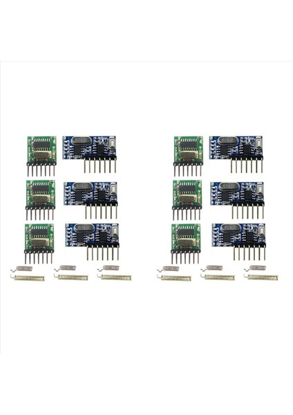2x Kablosuz RX480E-4WQB 433MHZ Rf Modül Verici ve Alıcı 3 Set 4 Kanal Çıktı Bağlantı Kiti Uzaktan Kumanda (Yurt Dışından)