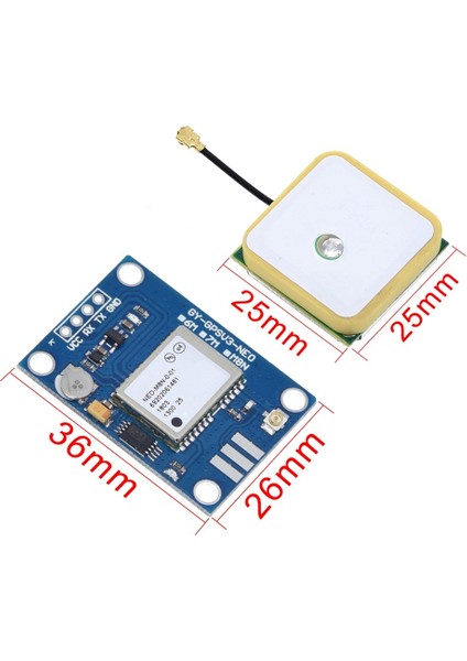 GY-NEO6MV2 Yeni Neo-6m Gps Modülü NEO6MV2 Uçuş Kontrolü Eeprom Mwc Apm2 5 Arduino Için Büyük Anten (Yurt Dışından) fiyatları