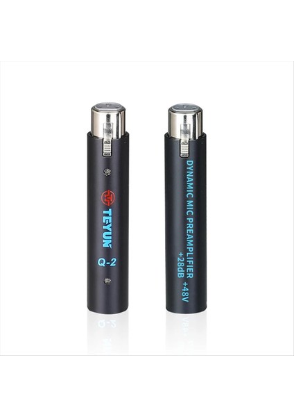 Teyun Q2 Mikrofon Dinamik Ön Preampifier 28DB Kazanç Dinamik Mic Amplifikatör 48V Metal Yapısı Q-2 Canlı Için (Yurt Dışından) fırsatları