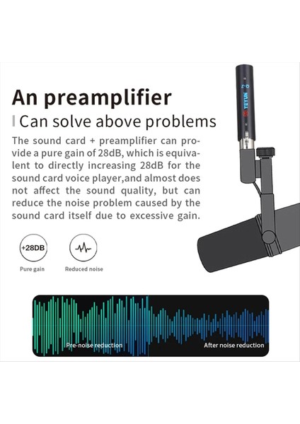 Teyun Q2 Mikrofon Dinamik Ön Preampifier 28DB Kazanç Dinamik Mic Amplifikatör 48V Metal Yapısı Q-2 Canlı Için (Yurt Dışından) indirimleri
