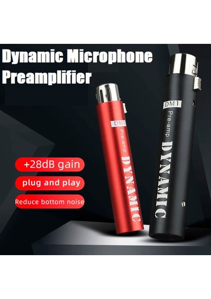Dm1 Dinamik Mikrofon Preampikatörü Için Değiştir 28DB Dinamik ve Pasif Şerit Mikrofonları Için Kazanç Amplifikatörü Siyah (Yurt Dışından) fiyatları
