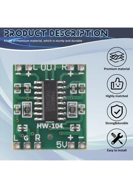 10 Pcs PAM8403 Module Süper Mini Dijital Amplifikatör Kartı 2 x 3W Sınıf D Dijital 2 5V - 5V Güç Amplifikatör Kartı (Yurt Dışından) fırsatları