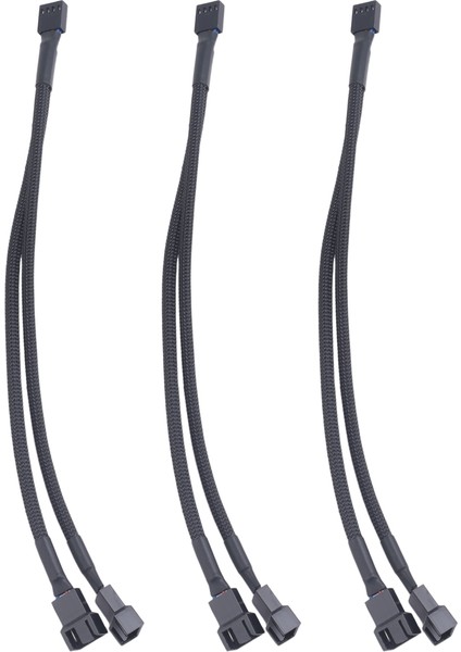 3pcs Pwm Fan Splitter Kablosu 2WAY 4pin Y Sleement Extension Güç Kablosu 1to2 Dönüştürücü Pc Anakart Bilgisayar Cpu Fanı (Yurt Dışından)