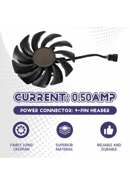 88MM Gpu Soğutucu Grafik Kart Fan Redeon Aorus RX580/570 Gıgabyte GV-RX570 Aorus GV-RX580AORUS (1 Saat Yönünün Tersine) (Yurt Dışından) indirimleri