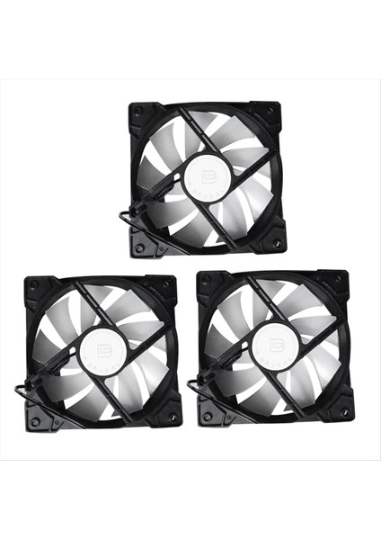 Bajeal 12CM Şasi Soğutma Fanı 4p Arayüz Şasi Fan Bilgisayar Şasi Soğutma Renkli Işıklar Sessiz Çok Fonksiyonlu Fan 3 Set (Yurt Dışından)
