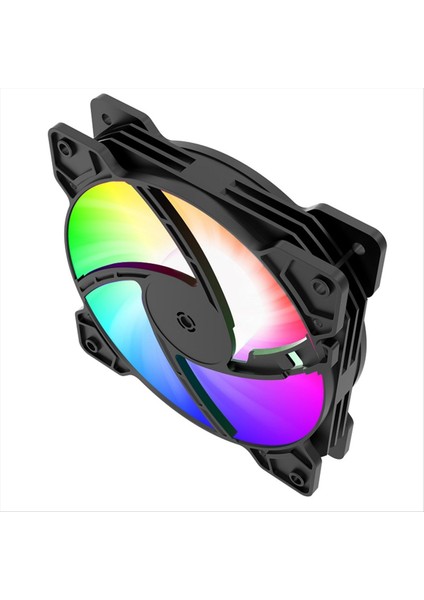 Bajeal 12CM Şasi Soğutma Fanı 4p Arayüz Şasi Fan Bilgisayar Şasi Soğutma Renkli Işıklar Sessiz Çok Fonksiyonlu Fan 3 Set (Yurt Dışından) modelleri