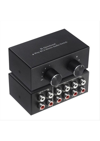 4 Yollu Iki Yönlü Rca Stereo Ses Anahtarı 2 4&#39 Te Veya 2&#39 Den 4&#39 Ü 4 Out L/r Jack Ses Kanalı Rca Ses Değiştirici Seçici (Yurt Dışından) modelleri