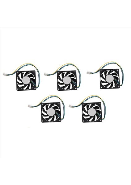 5pcs 70X70X15MM 12V 4 Pim Pwm Pc Bilgisayar Kılıfı Cpu Soğutucu Soğutma Fanı Siyah (Yurt Dışından)
