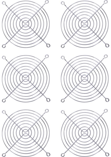6x Pc Dc Fan Grill Koruyucu Metal Parmak Koruma 120MM 12CM Gümüş Ton (Yurt Dışından)