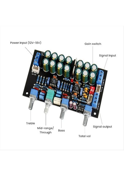 Uygun Çok Işlevli Ön Amplifikatör Ton Kartı Preamp Hacim Tonu Kontrol Diy Hoparlör Amplifikatörleri Ses Ses Ampu (Yurt Dışından) modelleri