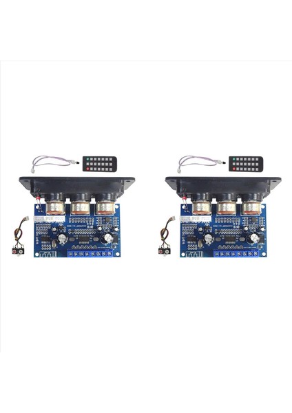 2x Bt5 0 2 1 Kanal Dijital Amplifikatör Kartı+Aux Kablosu+Uzaktan Kumanda 2X25W+50W Subwoofer Sınıf D Amplifikatör Kartı (Yurt Dışından)