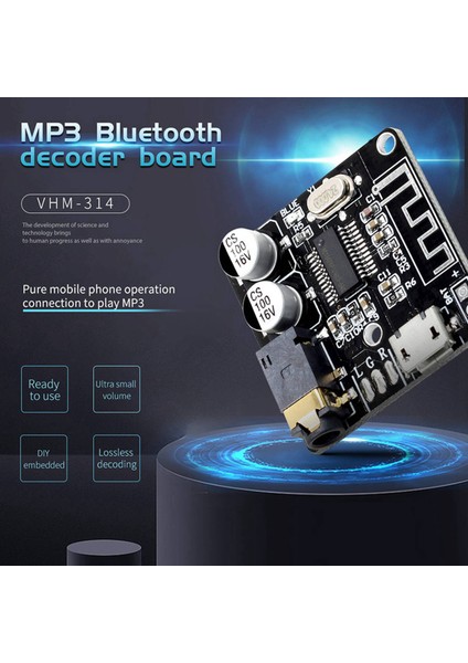 VHM-314 Bluetooth Ses Alıcı Kart Bluetooth 5 0 Mp3 Kaybı Kodoler Kododer Kurulu Kablosuz Stereo Müzik Modülü 20 Pcs (Yurt Dışından) fiyatları