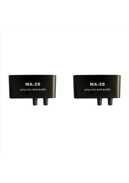 2x 6 5mm Dinamik Mikrofon 3 5mm Kondenser Mikrofon Kulaklık Amplifikatörü Ses Önsözü Karıştırma Kartı Ma-2s (Yurt Dışından)