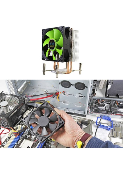 Lanshuo 2x Cpu Soğutucu 2 Isı Boruları Ultra Sessiz Soğutucu Fan Cpu Radyatörü Lga 2011 X79 X99 X299 (3pin Tek Fan) (Yurt Dışından) indirimleri