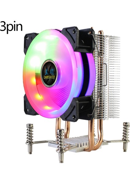 Lanshuo Cpu Soğutucu 2 Isı Boruları Rgb Cpu Radyatör Ultra Sessiz Soğutucu Fan Lga 2011 X79 X99 X299 (3pin Tek Fan) (Yurt Dışından) modelleri