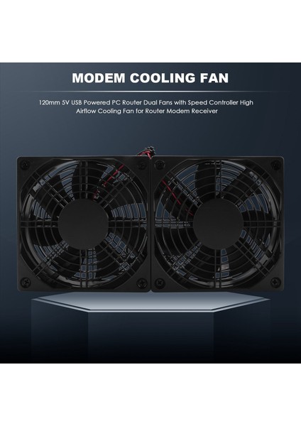Yönlendirici Modem Alıcı Için 120MM 5V USB Güçlü Pc Yönlendirici Çift Fans Hava Akışı Soğutma Fanı (Yurt Dışından) fırsatları