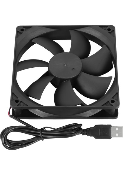 Yönlendirici Soğutma Fanı Dıy Pc Soğutucu Tv Kutusu Kablosuz Soğutma Sessiz Sessiz Dc 5V USB Güç 120MM Fan (Standart Baskı) (Yurt Dışından)