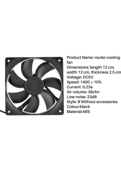 Yönlendirici Soğutma Fanı Dıy Pc Soğutucu Tv Kutusu Kablosuz Soğutma Sessiz Sessiz Dc 5V USB Güç 120MM Fan (Standart Baskı) (Yurt Dışından) fırsatları