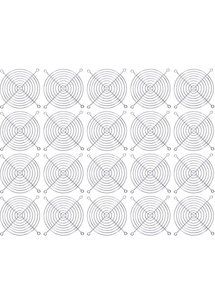 20X Pc Dc Fan Grill Koruyucu Metal Parmak Koruma 120MM 12CM Gümüş Ton (Yurt Dışından)