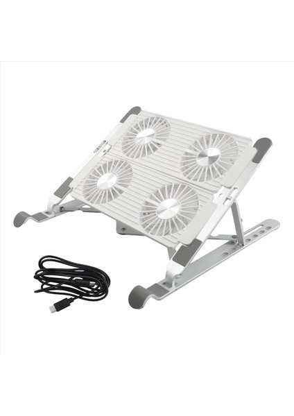 Stand Taşıma Standı ile Dizüstü Bilgisayar Soğutucu Katlama Soğutma Standı Alüminyum Model 4-Portlu Fan Hava Soğutmalı Soğutma Dizüstü Bilgisayar Standı (Yurt Dışından) modelleri