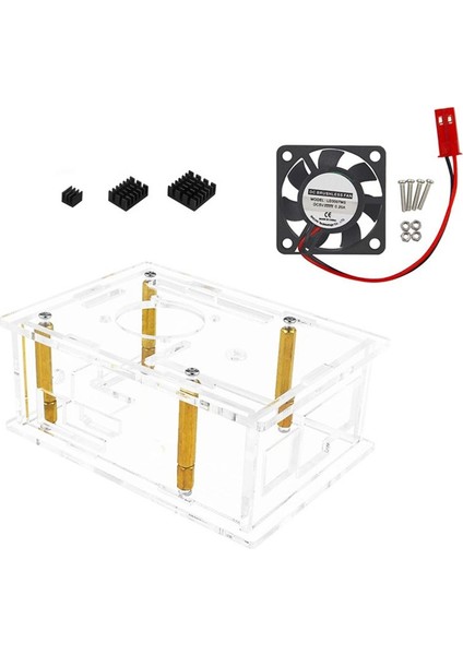 Turuncu Pı 3b Akrilik Kılıf Şeffaf Kabuk Aktif Pasif Soğutucu Soğutma Fanı Soğutma (Yurt Dışından)