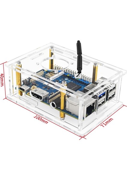 Turuncu Pı 3b Akrilik Kılıf Şeffaf Kabuk Aktif Pasif Soğutucu Soğutma Fanı Soğutma (Yurt Dışından) indirimleri
